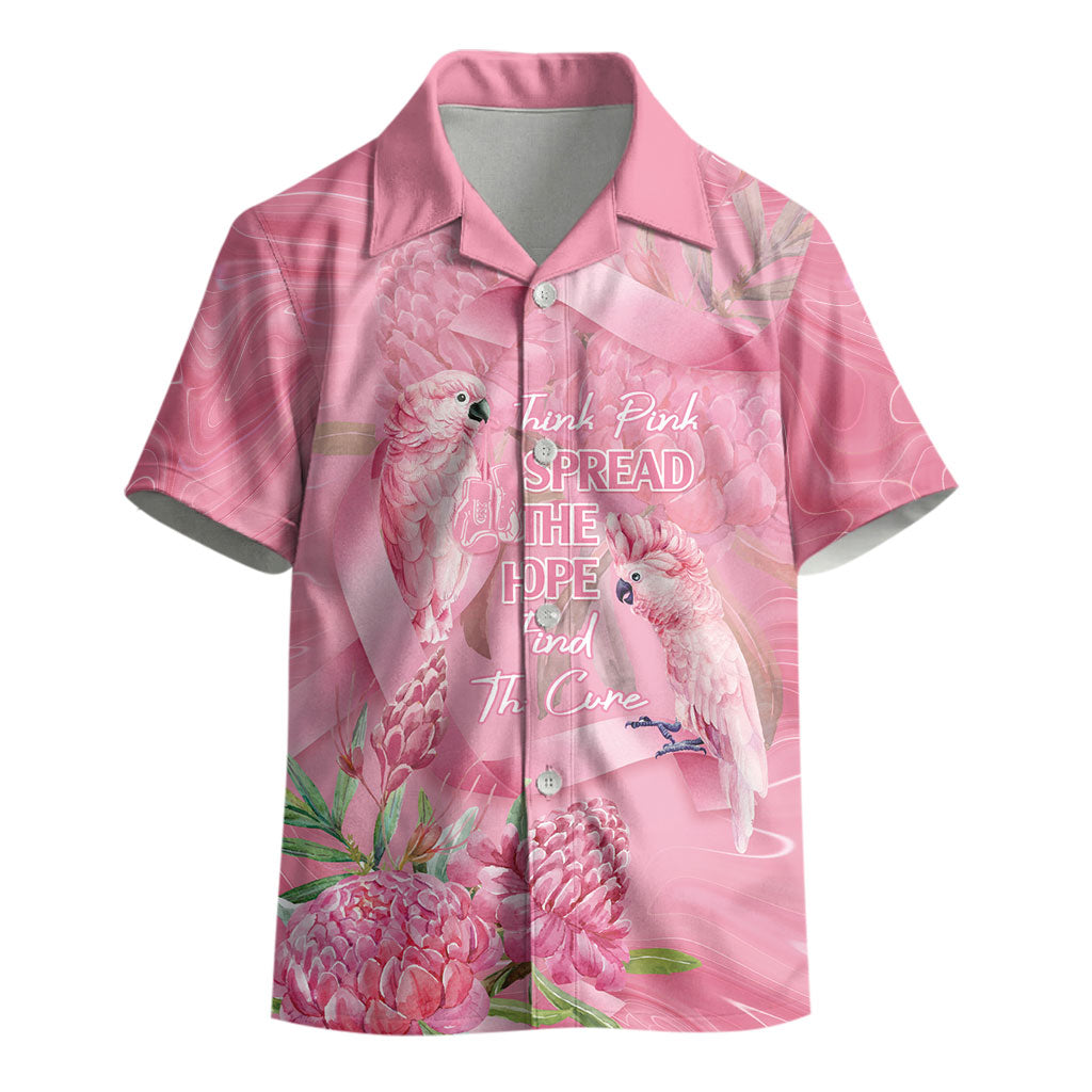 Australia Breast Cancer Support Kid Hawaiian Shirt Think Pink Cockatoos Ribbon