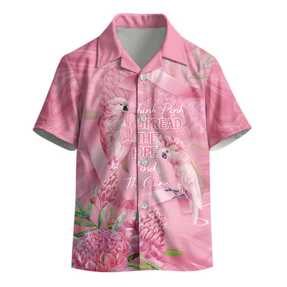 Australia Breast Cancer Support Kid Hawaiian Shirt Think Pink Cockatoos Ribbon