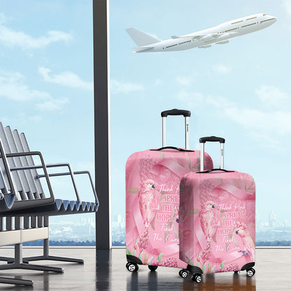 Australia Breast Cancer Support Luggage Cover Think Pink Cockatoos Ribbon