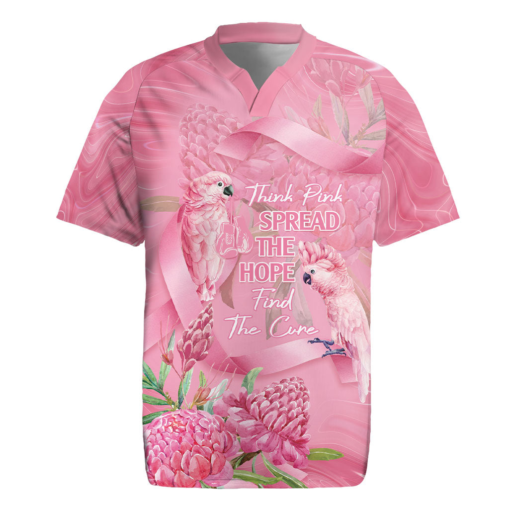 Australia Breast Cancer Support Rugby Jersey Think Pink Cockatoos Ribbon