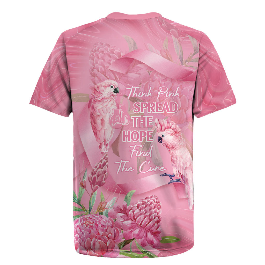 Australia Breast Cancer Support Rugby Jersey Think Pink Cockatoos Ribbon