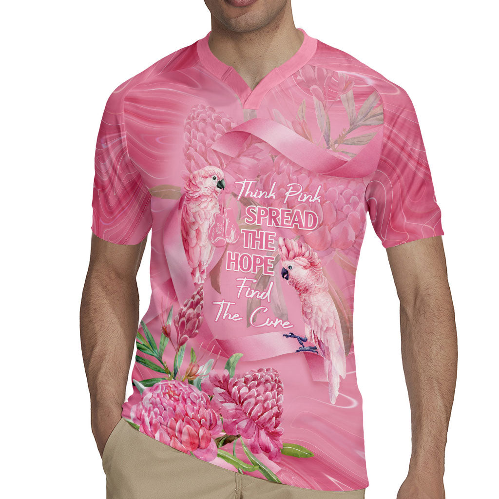Australia Breast Cancer Support Rugby Jersey Think Pink Cockatoos Ribbon