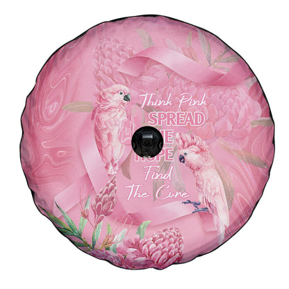 Australia Breast Cancer Support Spare Tire Cover Think Pink Cockatoos Ribbon