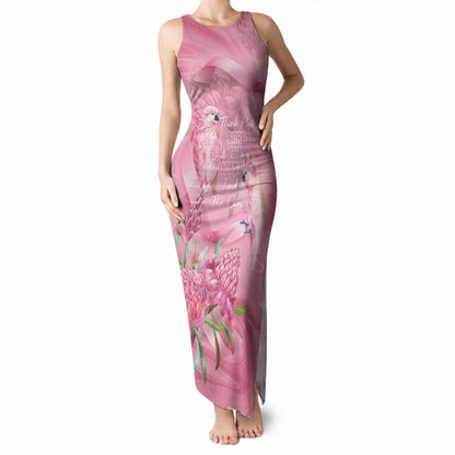 Australia Breast Cancer Support Tank Maxi Dress Think Pink Cockatoos Ribbon