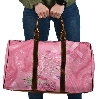Australia Breast Cancer Support Travel Bag Think Pink Cockatoos Ribbon