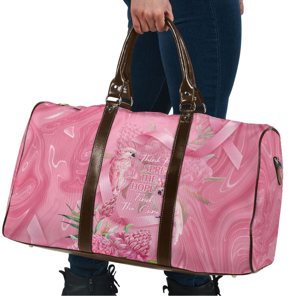 Australia Breast Cancer Support Travel Bag Think Pink Cockatoos Ribbon
