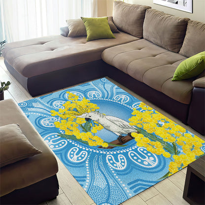 World Diabetes Day Australia Area Rug Yellow-crested Cockatoo Golden Wattle Aboriginal