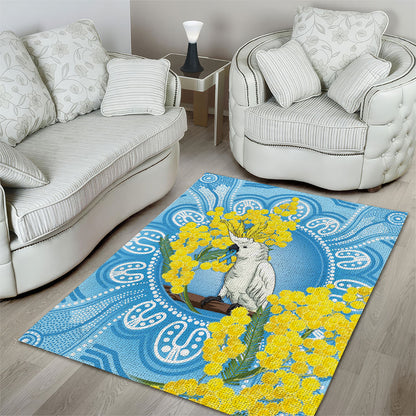 World Diabetes Day Australia Area Rug Yellow-crested Cockatoo Golden Wattle Aboriginal
