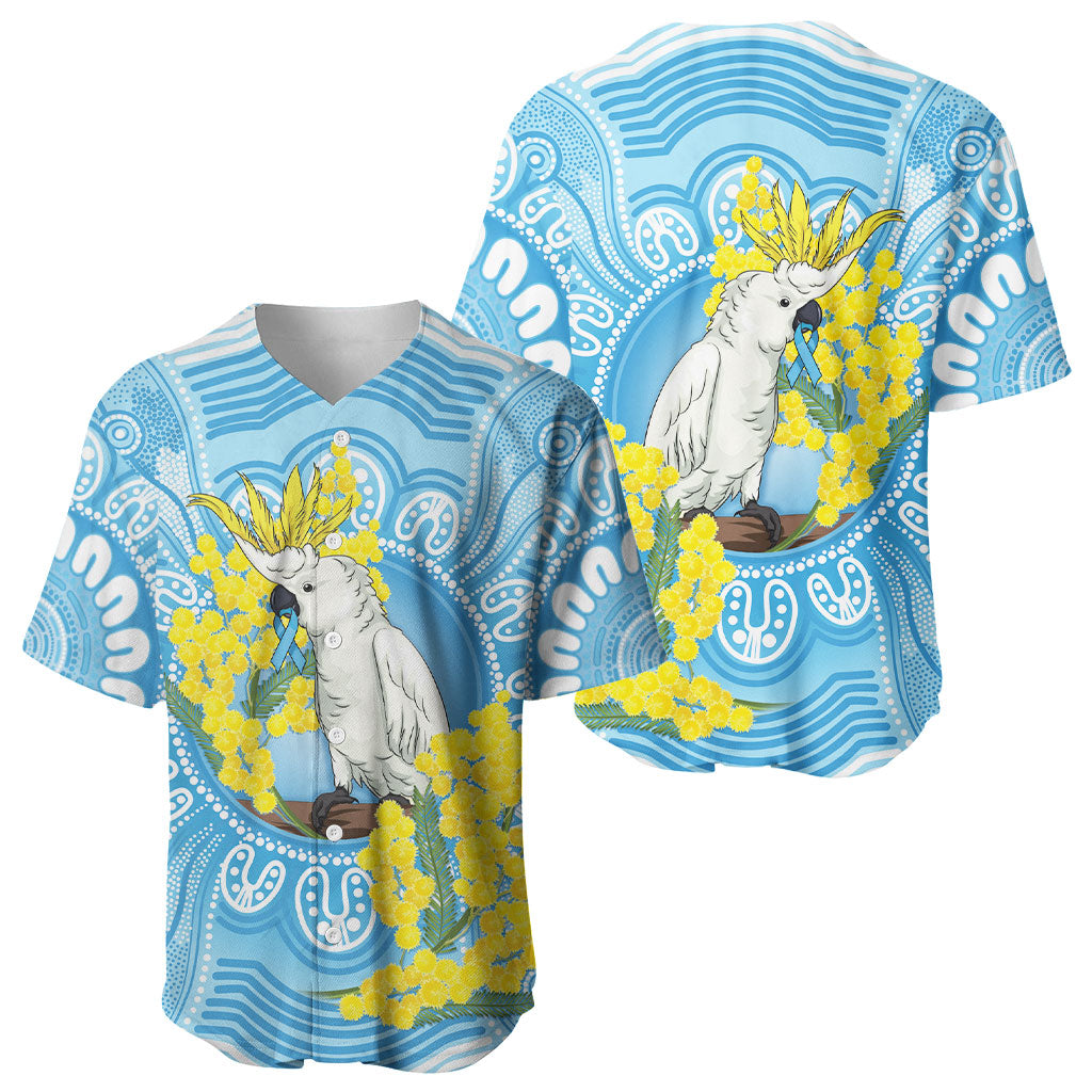 World Diabetes Day Australia Baseball Jersey Yellow-crested Cockatoo Golden Wattle Aboriginal