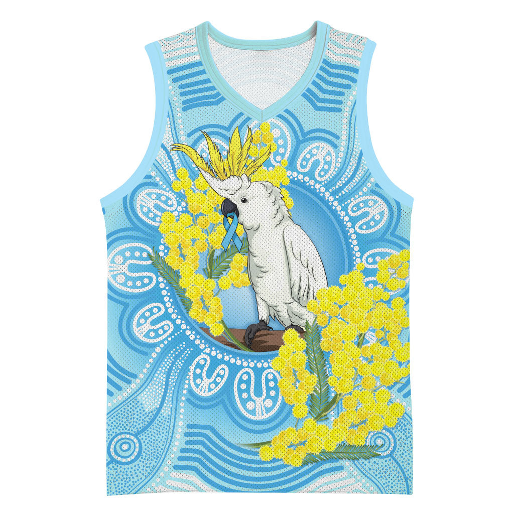 World Diabetes Day Australia Basketball Jersey Yellow-crested Cockatoo Golden Wattle Aboriginal