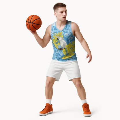 World Diabetes Day Australia Basketball Jersey Yellow-crested Cockatoo Golden Wattle Aboriginal