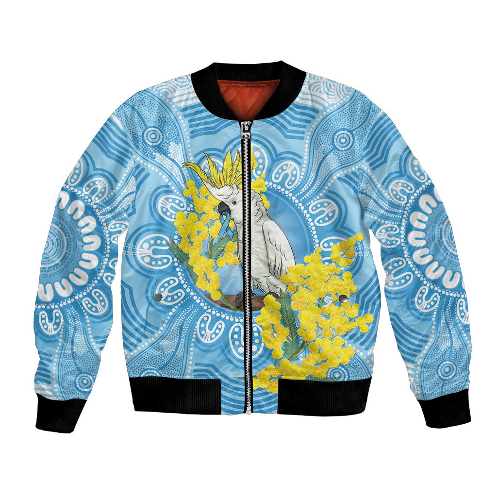 World Diabetes Day Australia Bomber Jacket Yellow-crested Cockatoo Golden Wattle Aboriginal