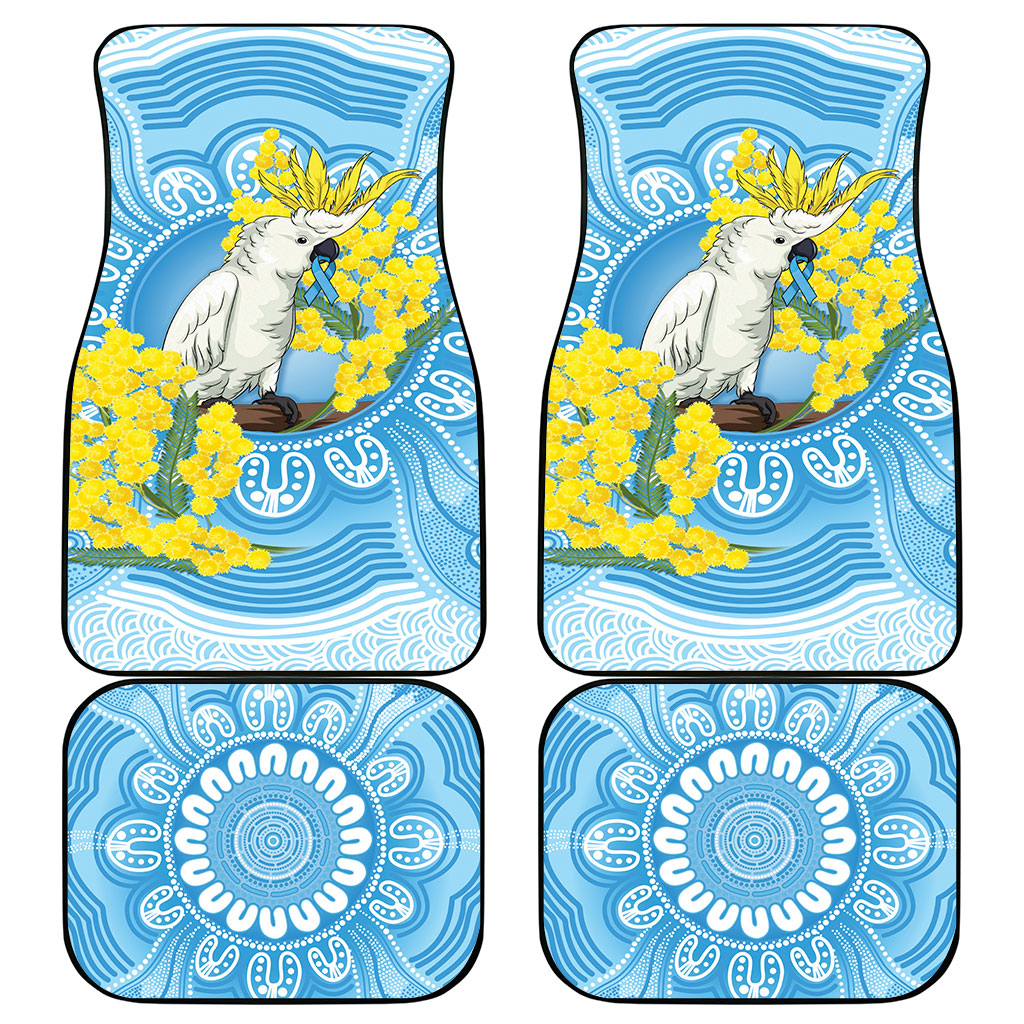 World Diabetes Day Australia Car Mats Yellow-crested Cockatoo Golden Wattle Aboriginal