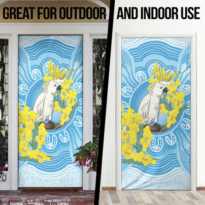 World Diabetes Day Australia Door Cover Yellow-crested Cockatoo Golden Wattle Aboriginal