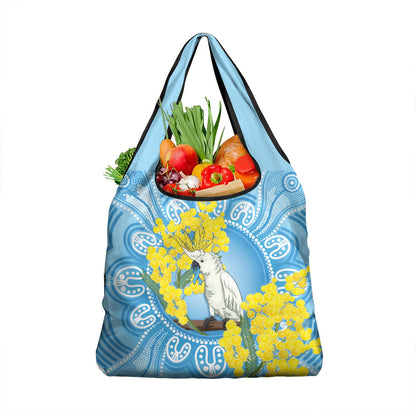 World Diabetes Day Australia Grocery Bag Yellow-crested Cockatoo Golden Wattle Aboriginal