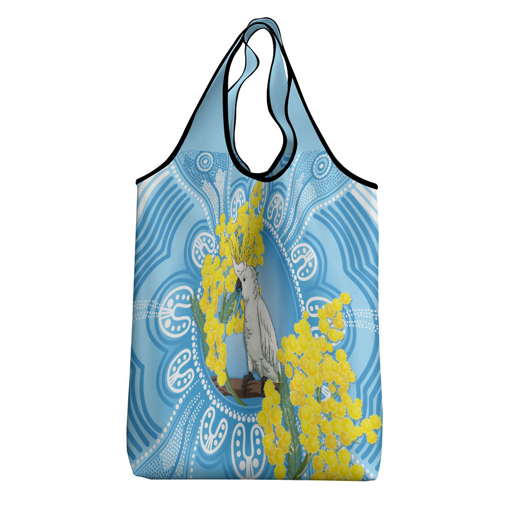 World Diabetes Day Australia Grocery Bag Yellow-crested Cockatoo Golden Wattle Aboriginal