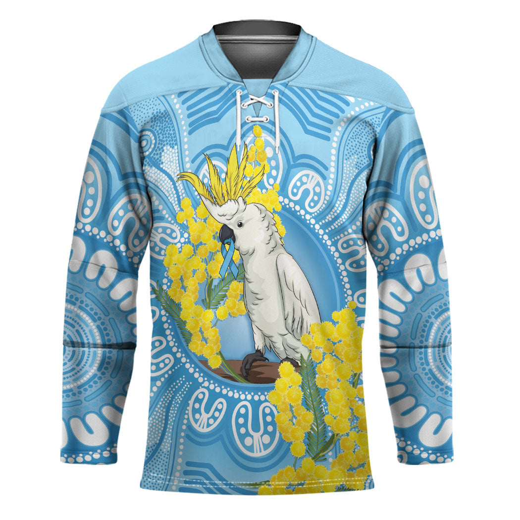 World Diabetes Day Australia Hockey Jersey Yellow-crested Cockatoo Golden Wattle Aboriginal