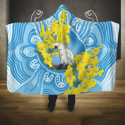 World Diabetes Day Australia Hooded Blanket Yellow-crested Cockatoo Golden Wattle Aboriginal