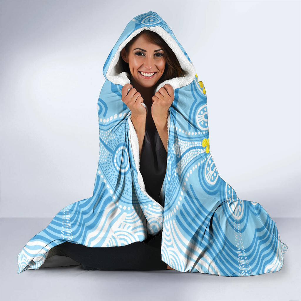 World Diabetes Day Australia Hooded Blanket Yellow-crested Cockatoo Golden Wattle Aboriginal