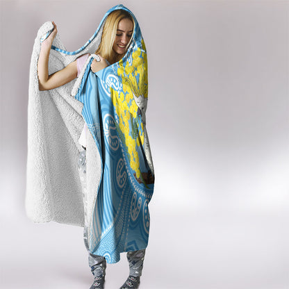 World Diabetes Day Australia Hooded Blanket Yellow-crested Cockatoo Golden Wattle Aboriginal