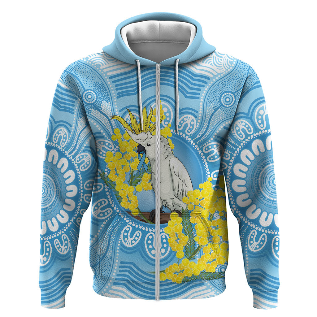 World Diabetes Day Australia Hoodie Yellow-crested Cockatoo Golden Wattle Aboriginal