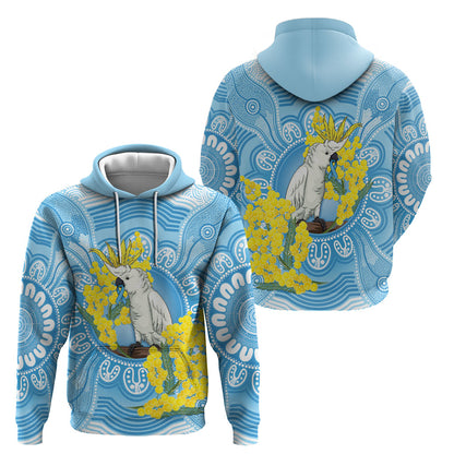 World Diabetes Day Australia Hoodie Yellow-crested Cockatoo Golden Wattle Aboriginal