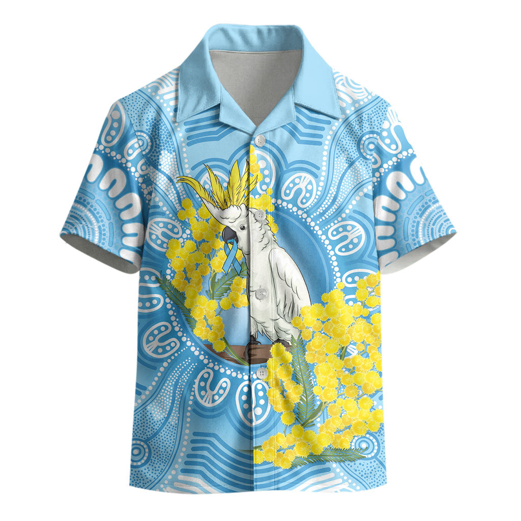 World Diabetes Day Australia Kid Hawaiian Shirt Yellow-crested Cockatoo Golden Wattle Aboriginal