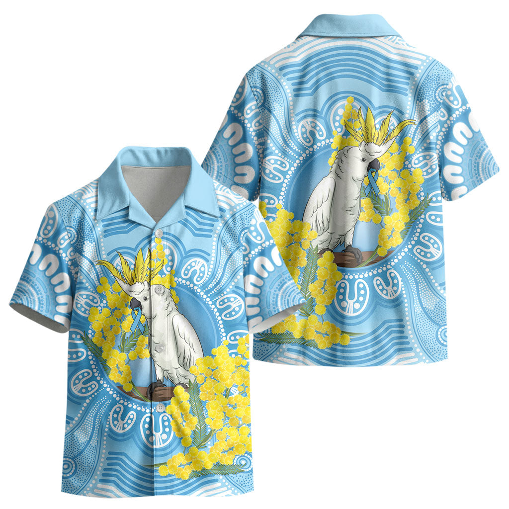 World Diabetes Day Australia Kid Hawaiian Shirt Yellow-crested Cockatoo Golden Wattle Aboriginal