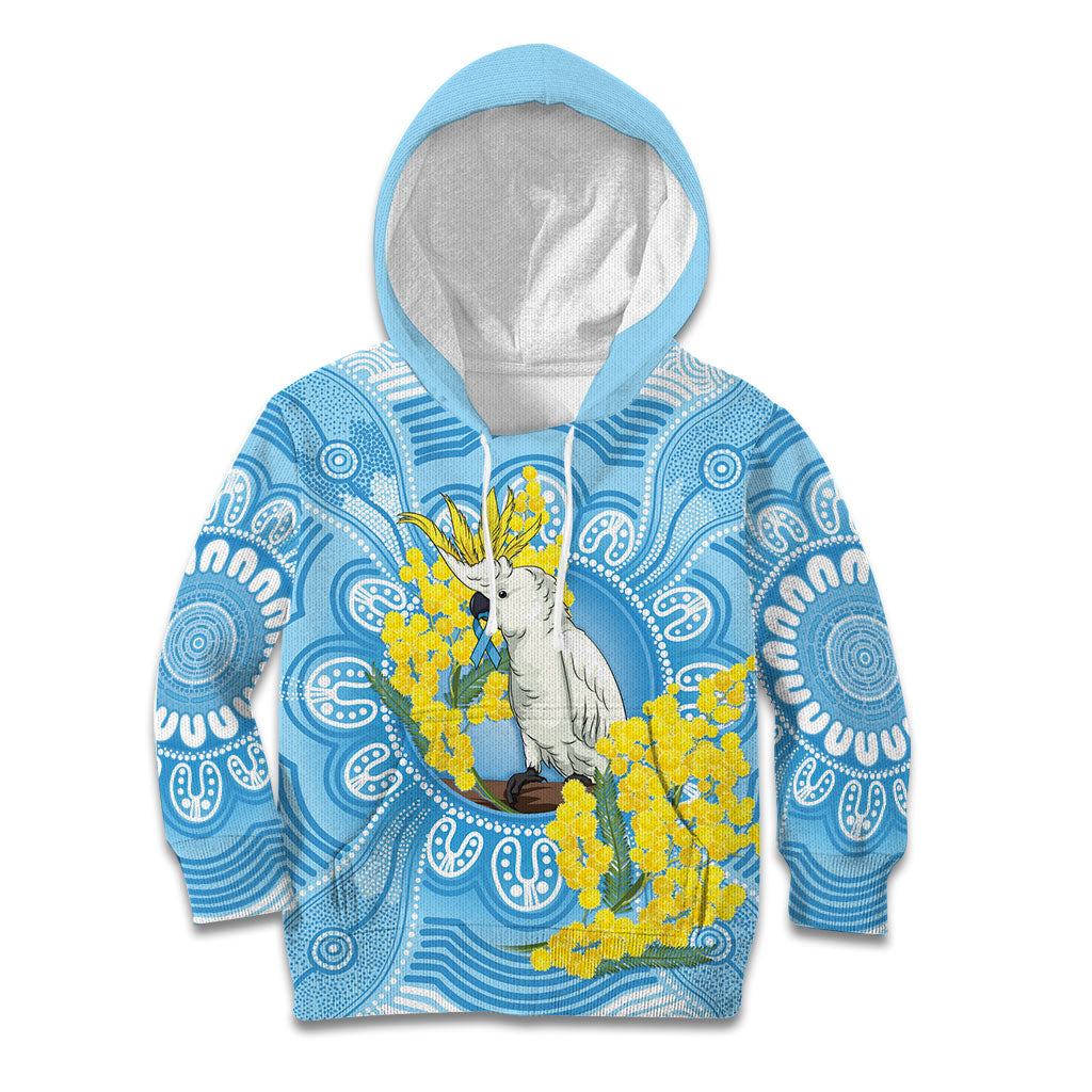 World Diabetes Day Australia Kid Hoodie Yellow-crested Cockatoo Golden Wattle Aboriginal