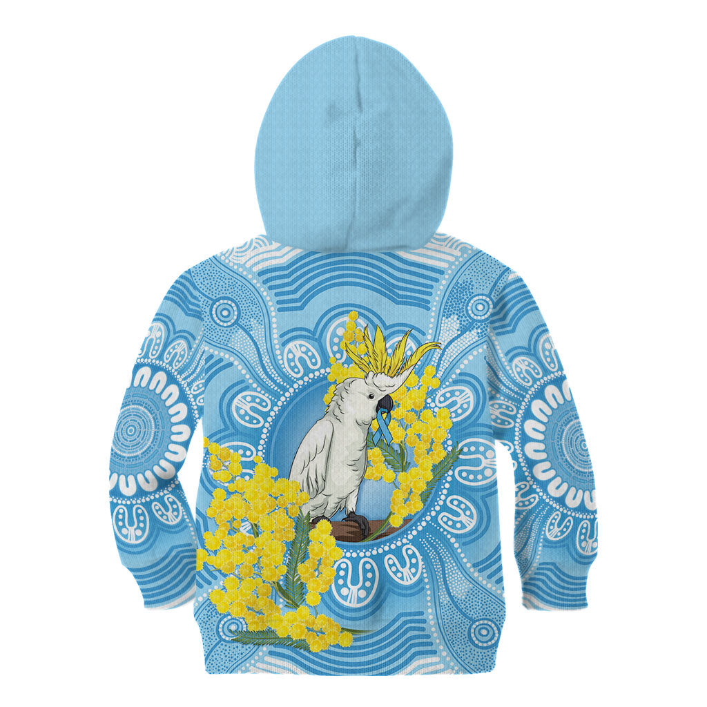World Diabetes Day Australia Kid Hoodie Yellow-crested Cockatoo Golden Wattle Aboriginal