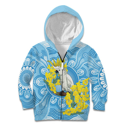 World Diabetes Day Australia Kid Hoodie Yellow-crested Cockatoo Golden Wattle Aboriginal