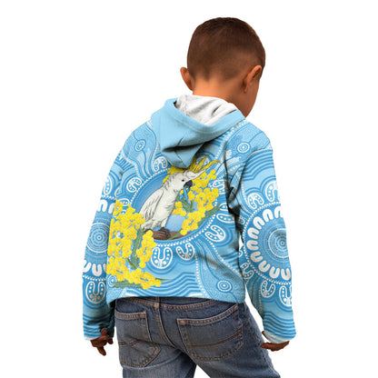 World Diabetes Day Australia Kid Hoodie Yellow-crested Cockatoo Golden Wattle Aboriginal