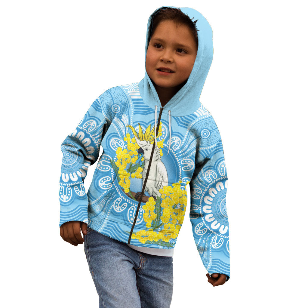 World Diabetes Day Australia Kid Hoodie Yellow-crested Cockatoo Golden Wattle Aboriginal