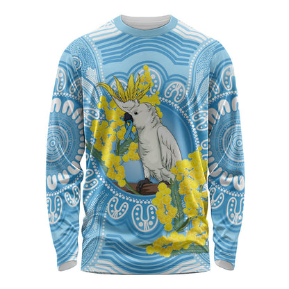 World Diabetes Day Australia Long Sleeve Shirt Yellow-crested Cockatoo Golden Wattle Aboriginal