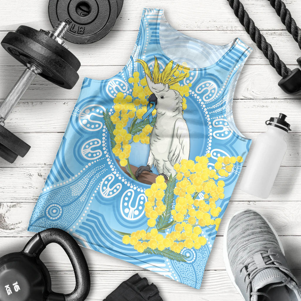World Diabetes Day Australia Men Tank Top Yellow-crested Cockatoo Golden Wattle Aboriginal
