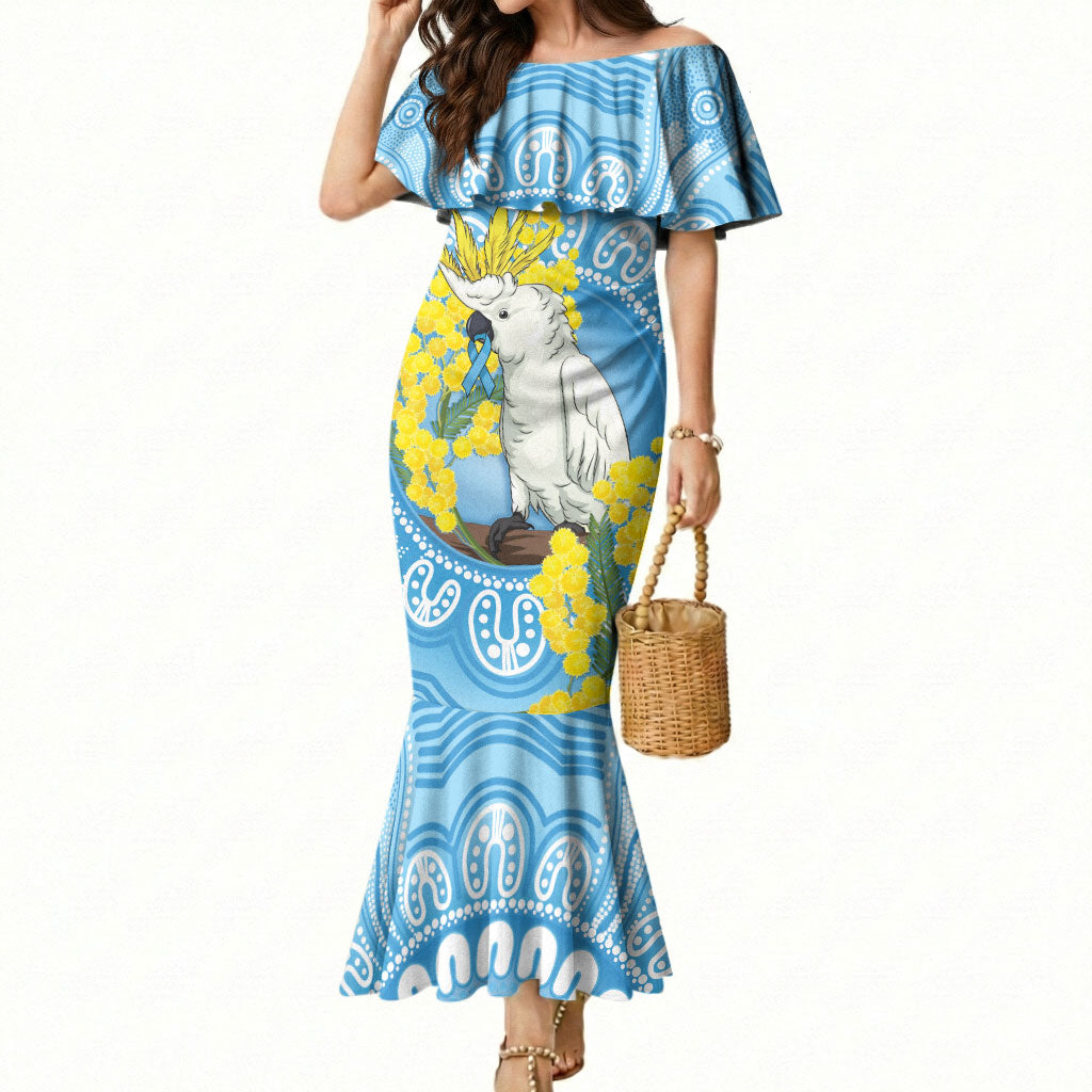 World Diabetes Day Australia Mermaid Dress Yellow-crested Cockatoo Golden Wattle Aboriginal