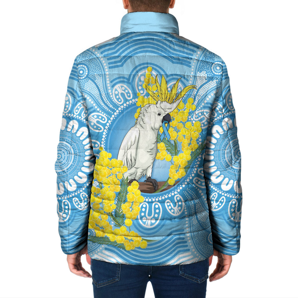 World Diabetes Day Australia Padded Jacket Yellow-crested Cockatoo Golden Wattle Aboriginal