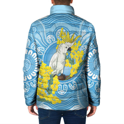 World Diabetes Day Australia Padded Jacket Yellow-crested Cockatoo Golden Wattle Aboriginal