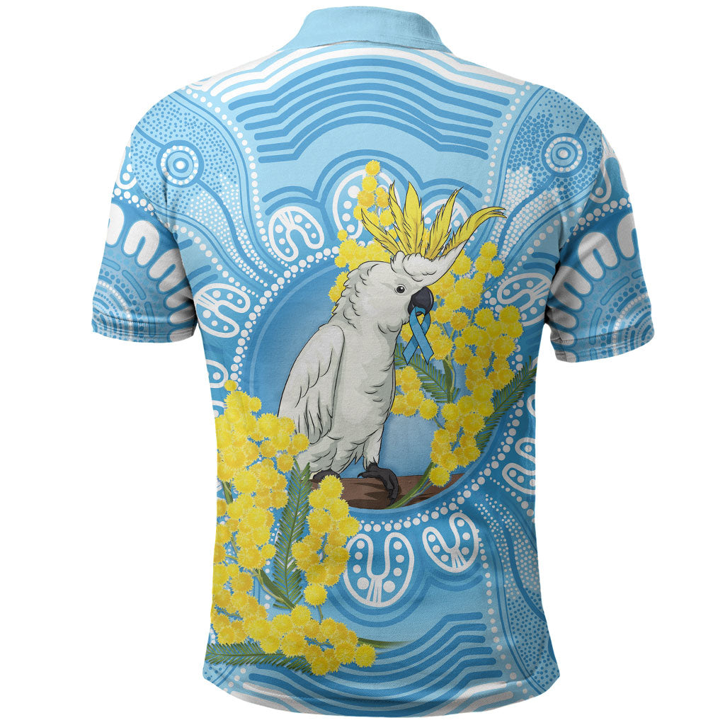 World Diabetes Day Australia Polo Shirt Yellow-crested Cockatoo Golden Wattle Aboriginal