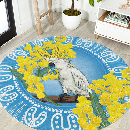World Diabetes Day Australia Round Carpet Yellow-crested Cockatoo Golden Wattle Aboriginal