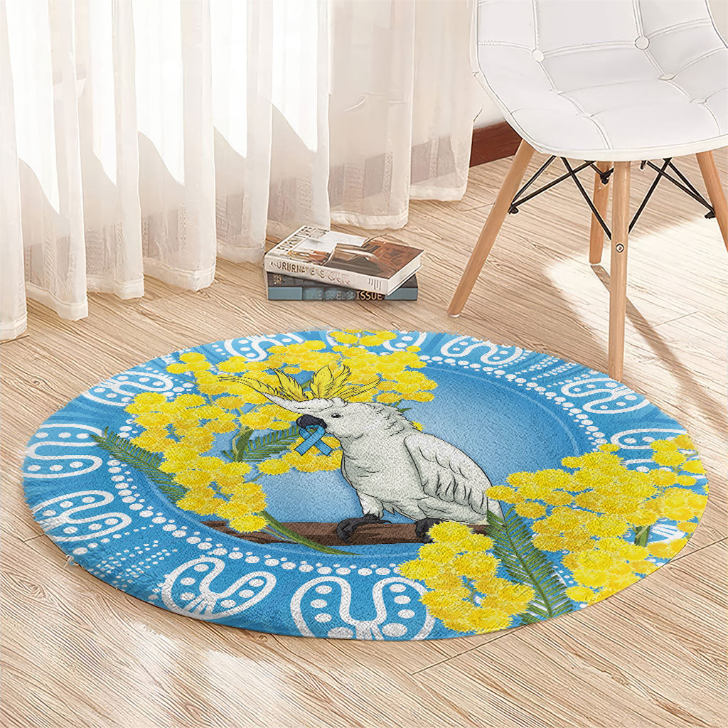 World Diabetes Day Australia Round Carpet Yellow-crested Cockatoo Golden Wattle Aboriginal