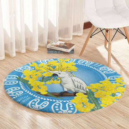 World Diabetes Day Australia Round Carpet Yellow-crested Cockatoo Golden Wattle Aboriginal