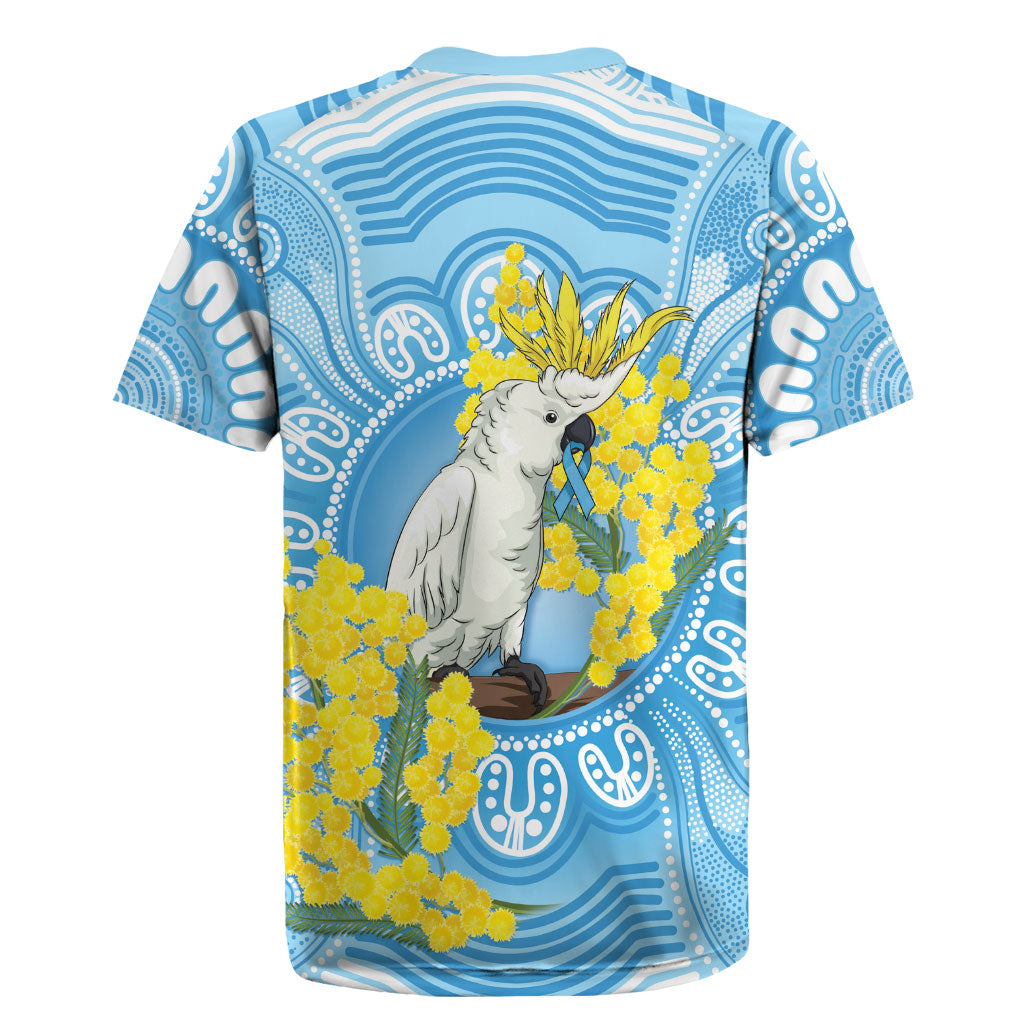 World Diabetes Day Australia Rugby Jersey Yellow-crested Cockatoo Golden Wattle Aboriginal