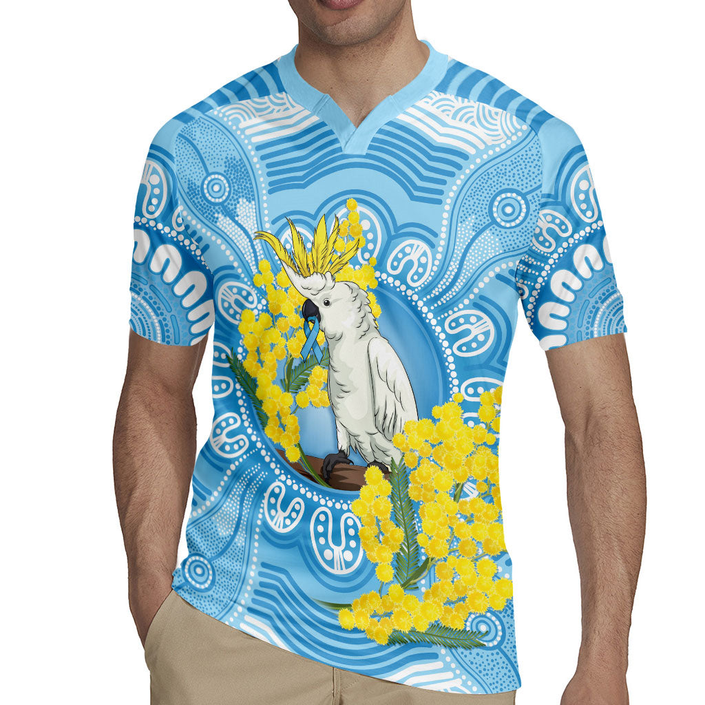 World Diabetes Day Australia Rugby Jersey Yellow-crested Cockatoo Golden Wattle Aboriginal