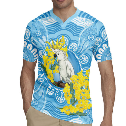 World Diabetes Day Australia Rugby Jersey Yellow-crested Cockatoo Golden Wattle Aboriginal