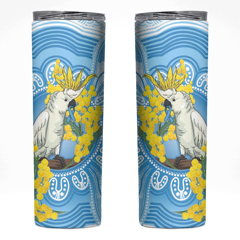 World Diabetes Day Australia Skinny Tumbler Yellow-crested Cockatoo Golden Wattle Aboriginal