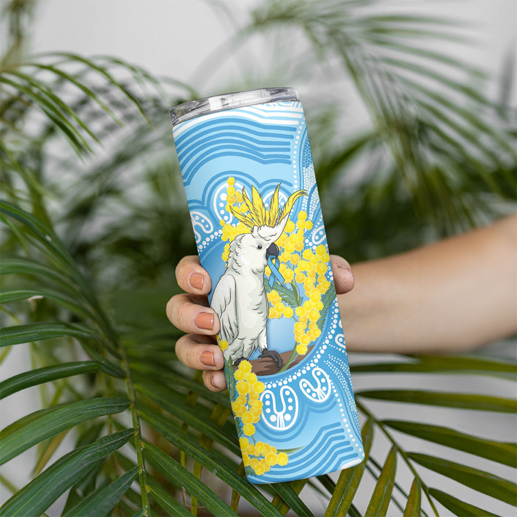World Diabetes Day Australia Skinny Tumbler Yellow-crested Cockatoo Golden Wattle Aboriginal