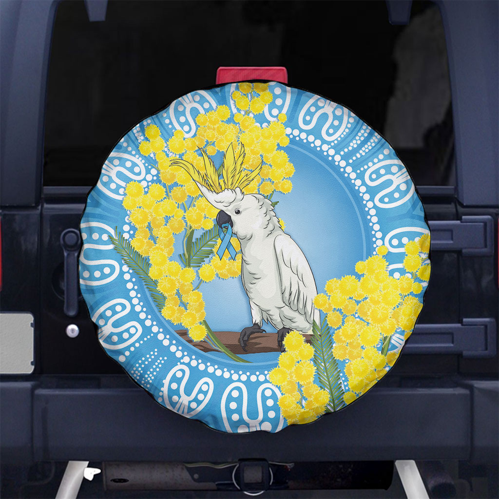 World Diabetes Day Australia Spare Tire Cover Yellow-crested Cockatoo Golden Wattle Aboriginal