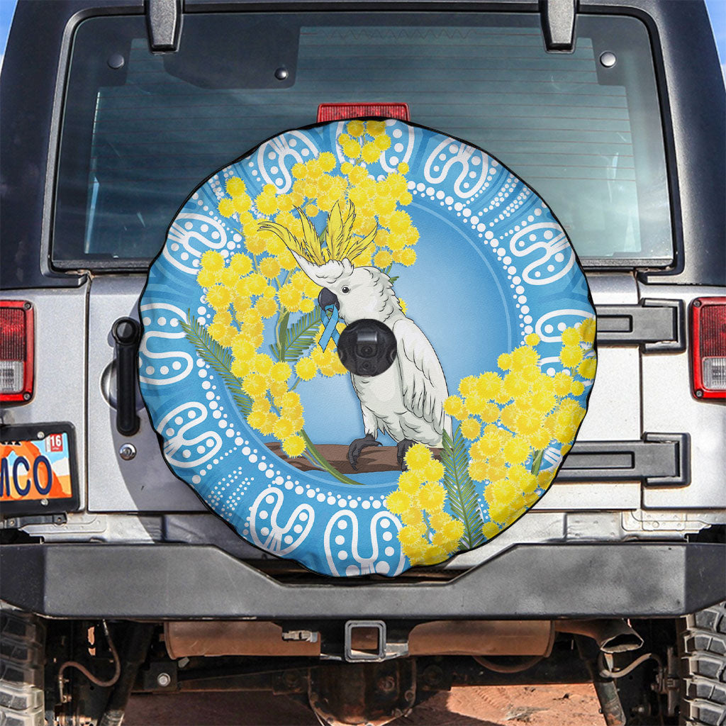 World Diabetes Day Australia Spare Tire Cover Yellow-crested Cockatoo Golden Wattle Aboriginal
