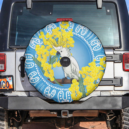 World Diabetes Day Australia Spare Tire Cover Yellow-crested Cockatoo Golden Wattle Aboriginal